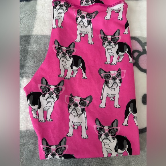 EVCR nwot Frenchie dog print leggings/yoga pants - Picture 6 of 7